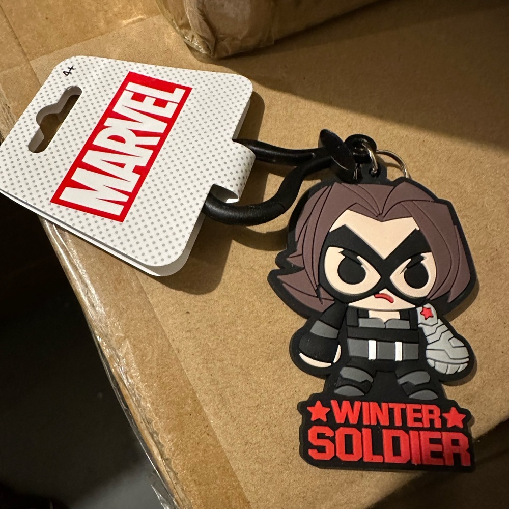 Marvel Winter Soldier Keychain with Black and Red